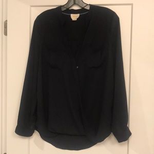 Anthropologie Navy Blouse - Size 2